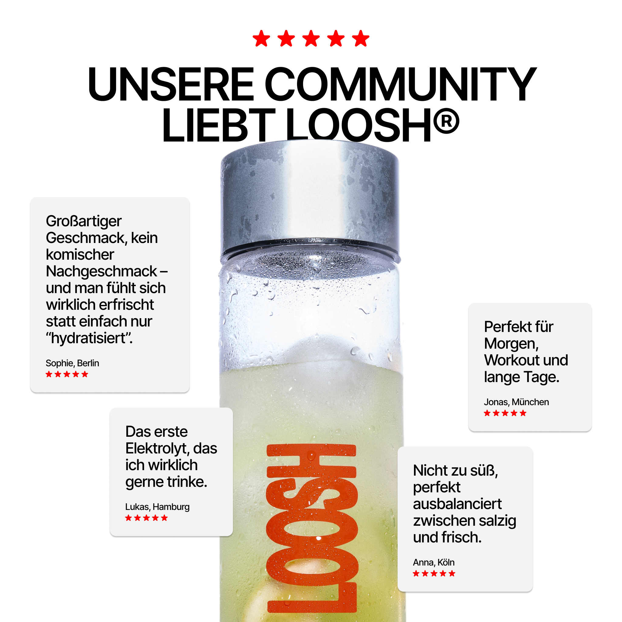 LOOSH Elektrolyte Fresh Einzelstick zuckerfrei optimal hydriert