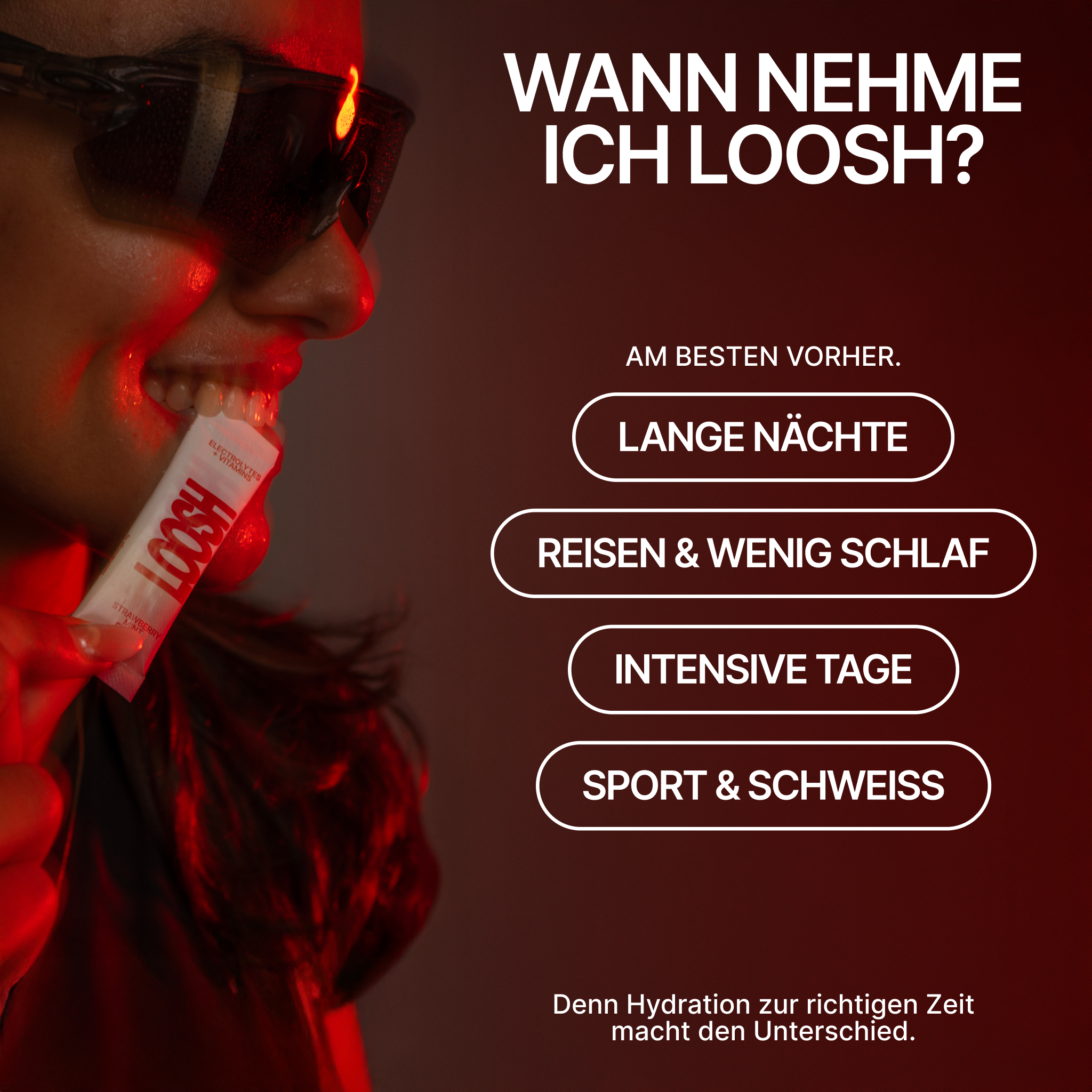 LOOSH Berry Elektrolyte 10 Pack Nährwerte und Zutaten