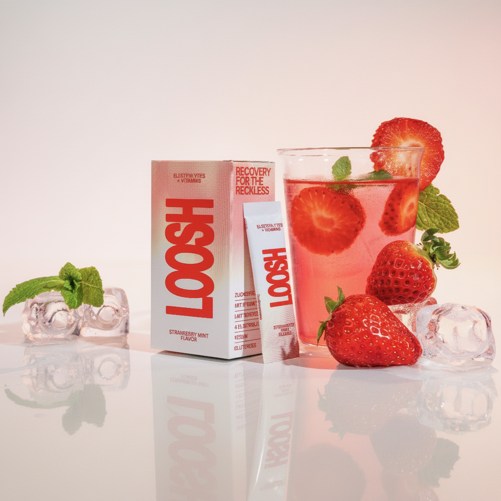 LOOSH Elektrolyte 10 Pack Berry Geschmack Vorderseite